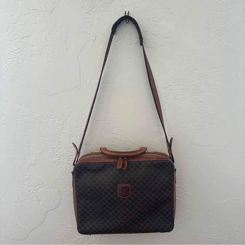 Vintage 90s Celine Macadam purse / crossbody / satchel - Picture 2 of 15